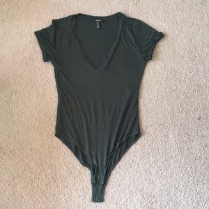 V neck body suit